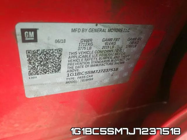 1G1BC5SM7J7237518 фото 2