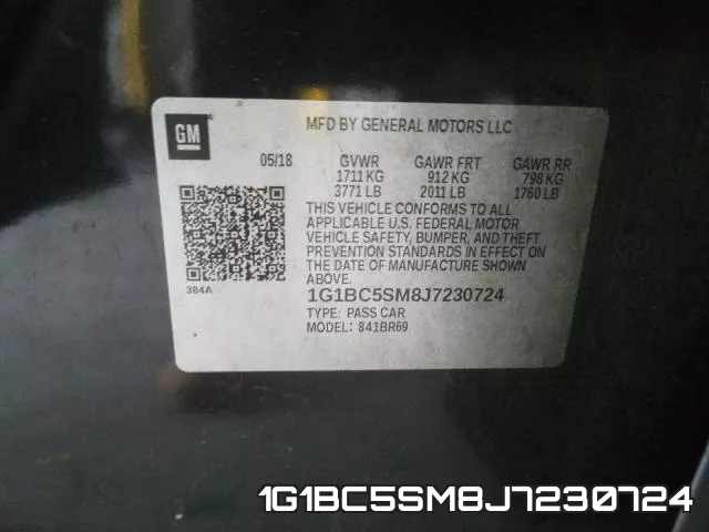 1G1BC5SM8J7230724 фото 2