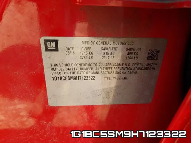 1G1BC5SM9H7123322 фото 2
