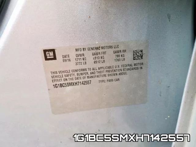 1G1BC5SMXH7142557 фото 2
