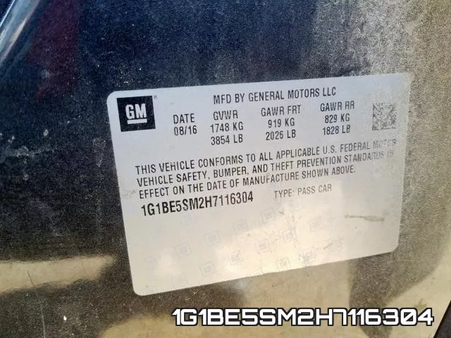 1G1BE5SM2H7116304 фото 2