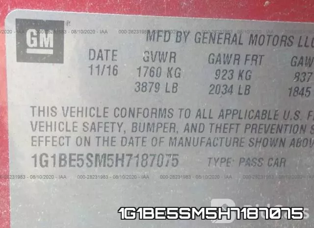 1G1BE5SM5H7187075 фото 10