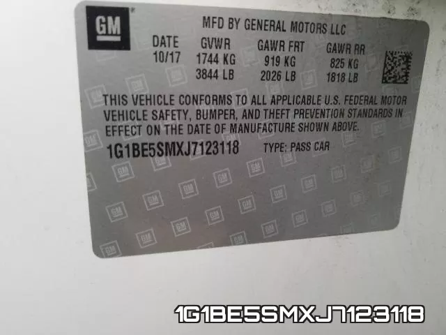 1G1BE5SMXJ7123118 фото 2