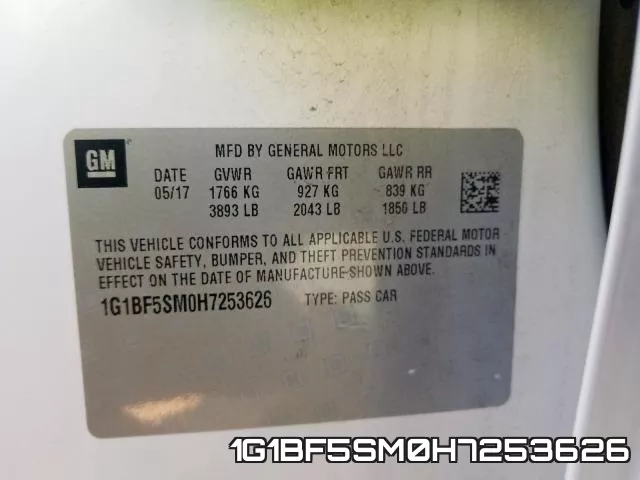 1G1BF5SM0H7253626 фото 2
