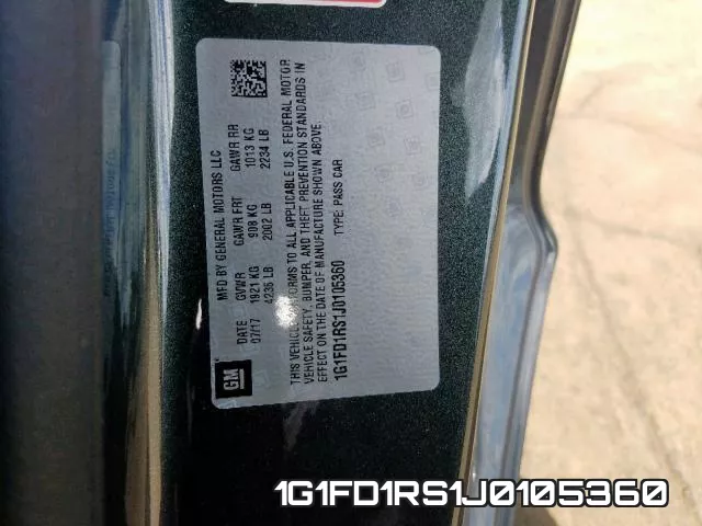 1G1FD1RS1J0105360 фото 2