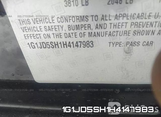 1G1JD5SH1H4147983 фото 10