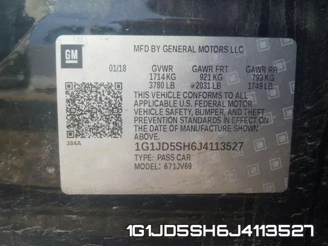 1G1JD5SH6J4113527 фото 2