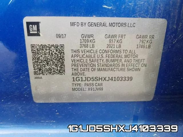 1G1JD5SHXJ4103339 фото 2