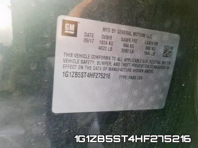 1G1ZB5ST4HF275216 фото 2