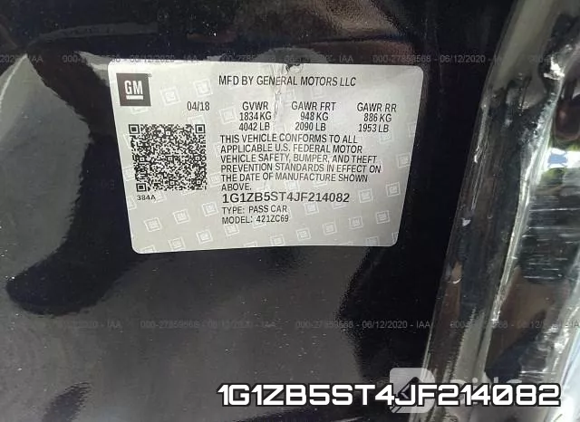 1G1ZB5ST4JF214082 фото 10