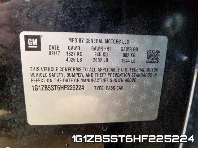 1G1ZB5ST6HF225224 фото 2