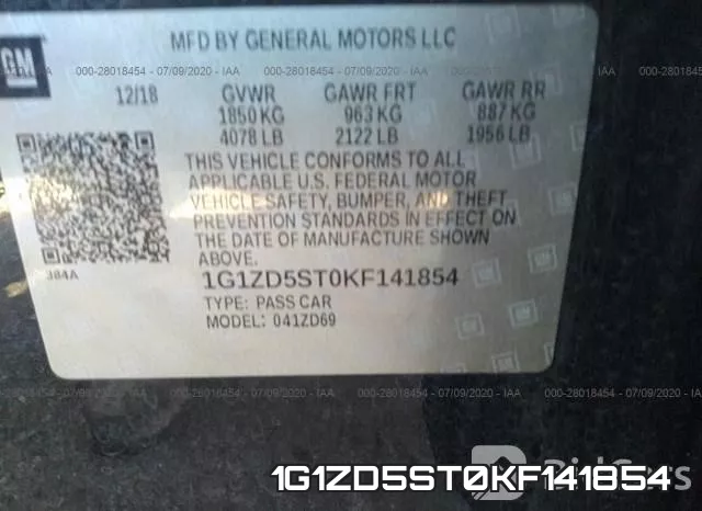 1G1ZD5ST0KF141854 фото 10