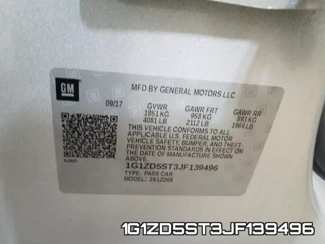 1G1ZD5ST3JF139496 фото 2