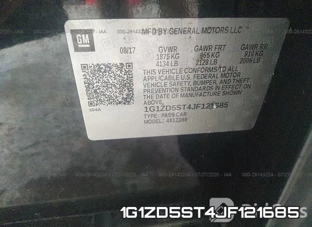 1G1ZD5ST4JF121685 фото 10
