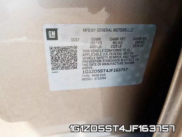 1G1ZD5ST4JF163757 фото 2