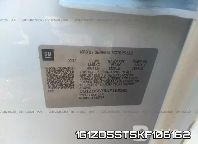 1G1ZD5ST5KF106162 фото 10