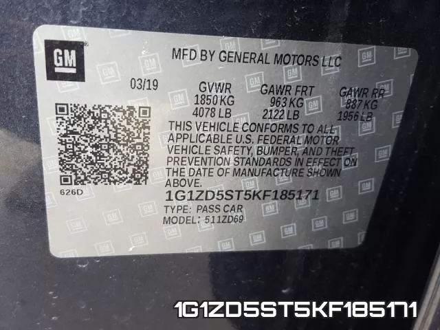 1G1ZD5ST5KF185171 фото 2
