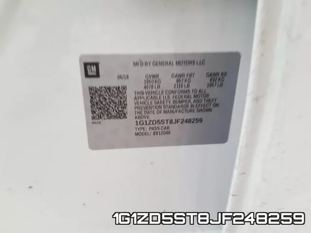 1G1ZD5ST8JF248259 фото 2