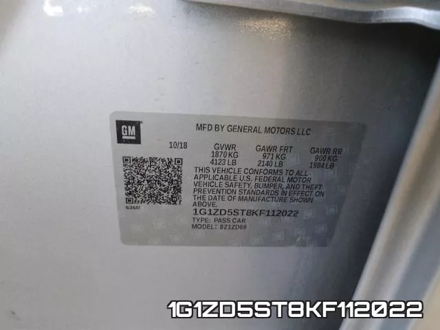 1G1ZD5ST8KF112022 фото 2