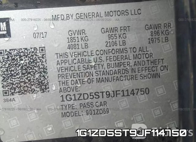 1G1ZD5ST9JF114750 фото 10