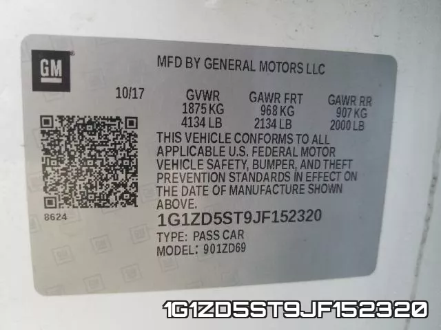 1G1ZD5ST9JF152320 фото 2