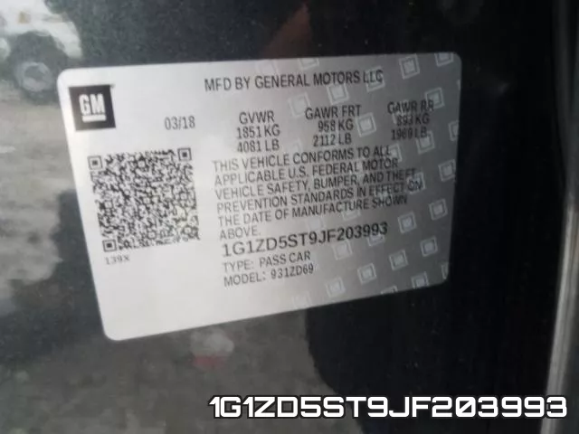1G1ZD5ST9JF203993 фото 2