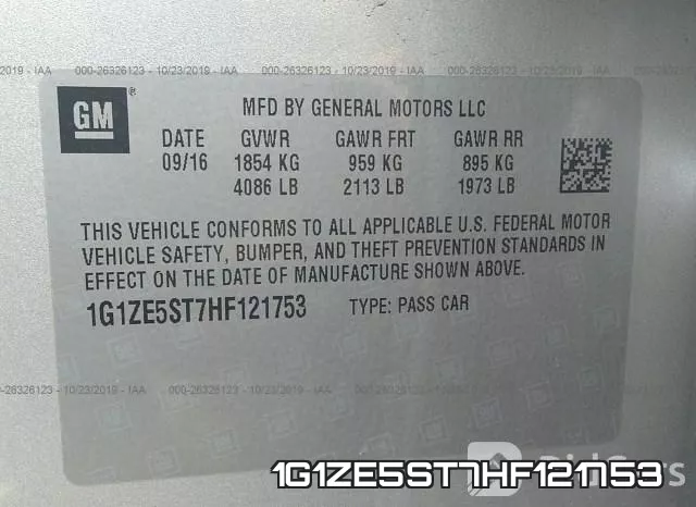 1G1ZE5ST7HF121753 фото 10