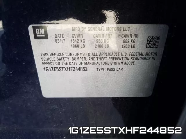 1G1ZE5STXHF244852 фото 2