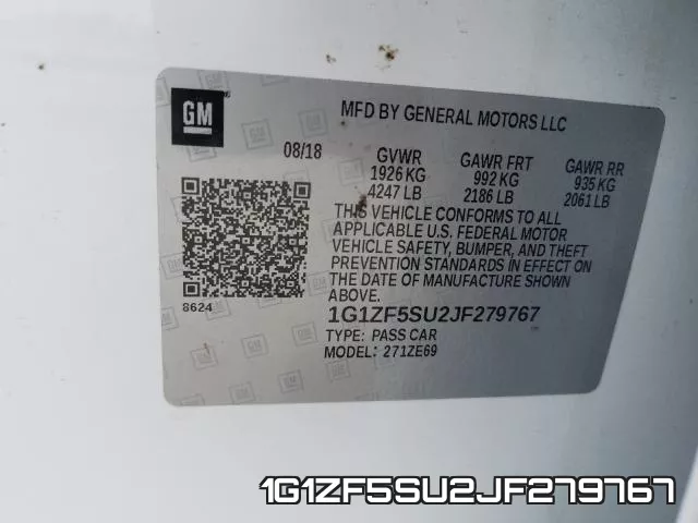 1G1ZF5SU2JF279767 фото 2