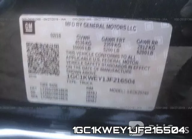 1GC1KWEY1JF216504 фото 10