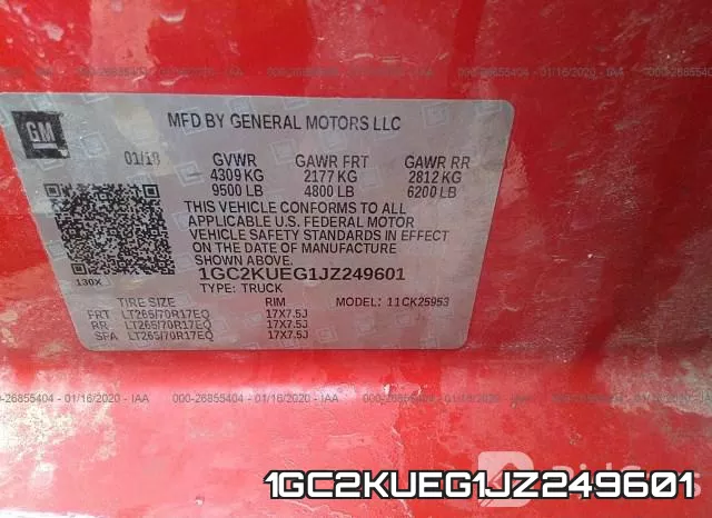 1GC2KUEG1JZ249601 фото 10