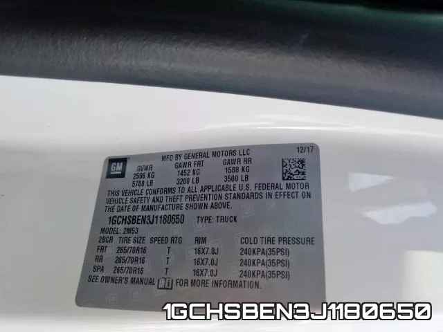 1GCHSBEN3J1180650 фото 2