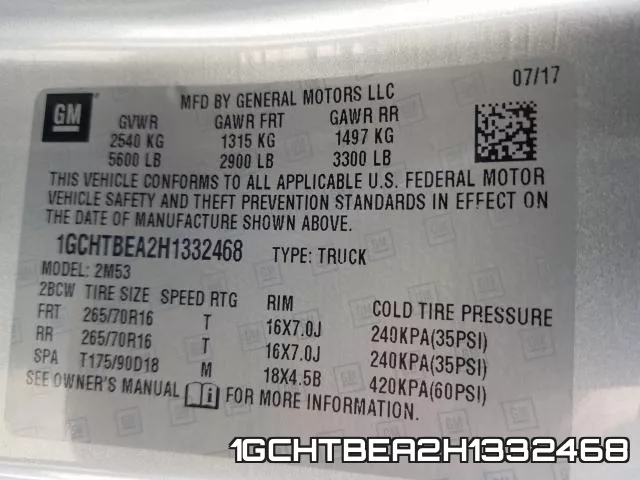 1GCHTBEA2H1332468 фото 2