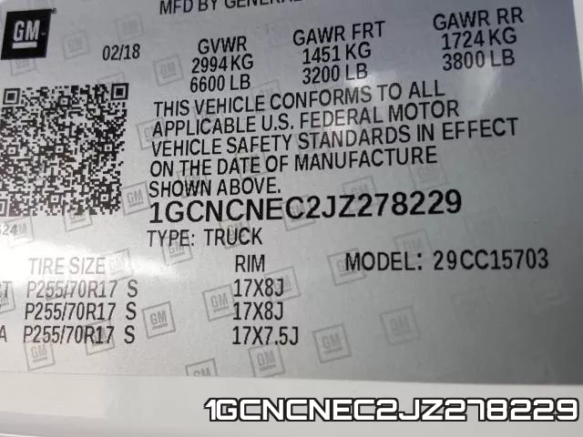 1GCNCNEC2JZ278229 фото 2