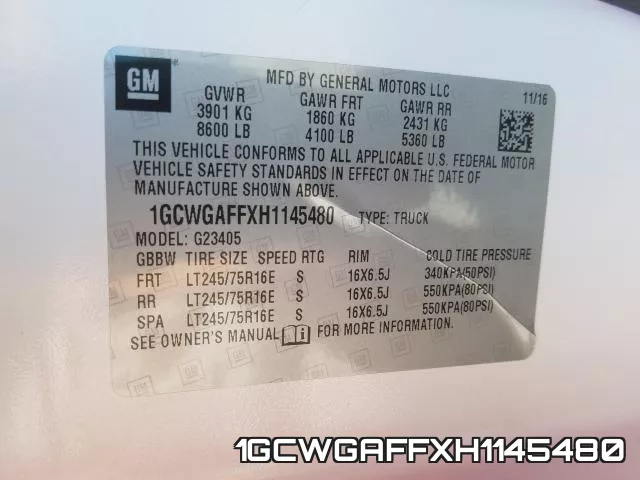 1GCWGAFFXH1145480 фото 2