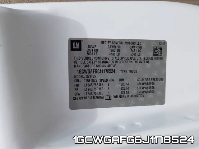 1GCWGAFG6J1178524 фото 2