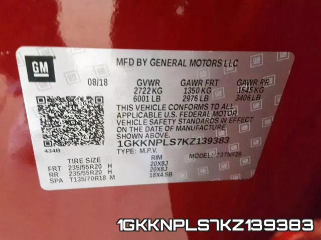 1GKKNPLS7KZ139383 фото 2