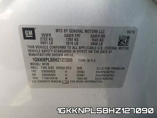 1GKKNPLS8HZ127090 фото 2