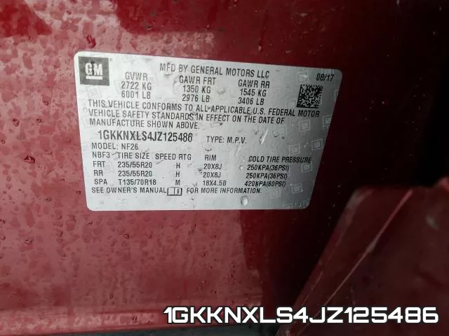 1GKKNXLS4JZ125486 фото 2