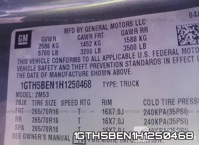 1GTH5BEN1H1250468 фото 10