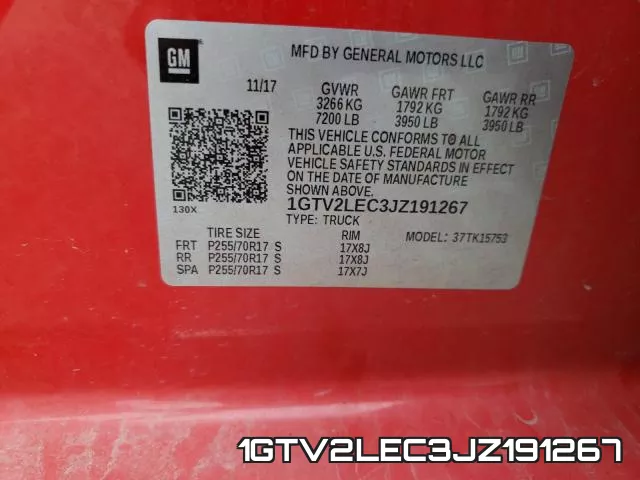 1GTV2LEC3JZ191267 фото 2