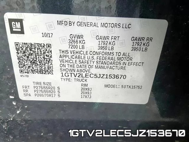 1GTV2LEC5JZ153670 фото 2