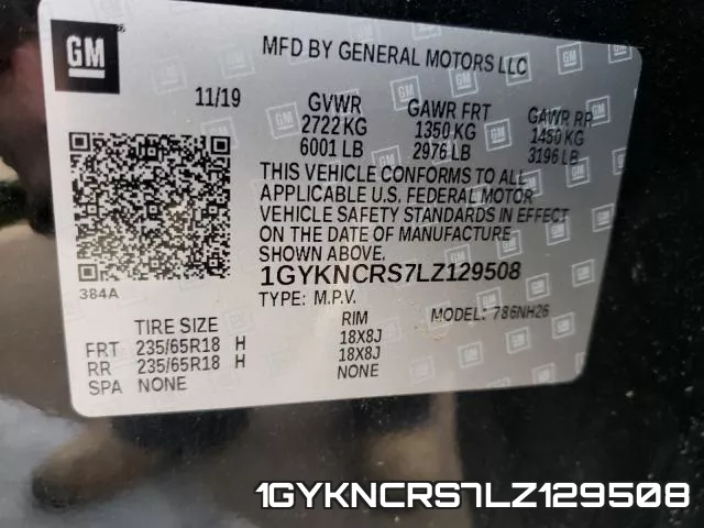 1GYKNCRS7LZ129508 фото 2