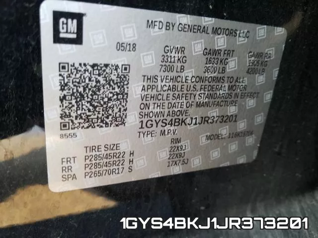 1GYS4BKJ1JR373201 фото 2