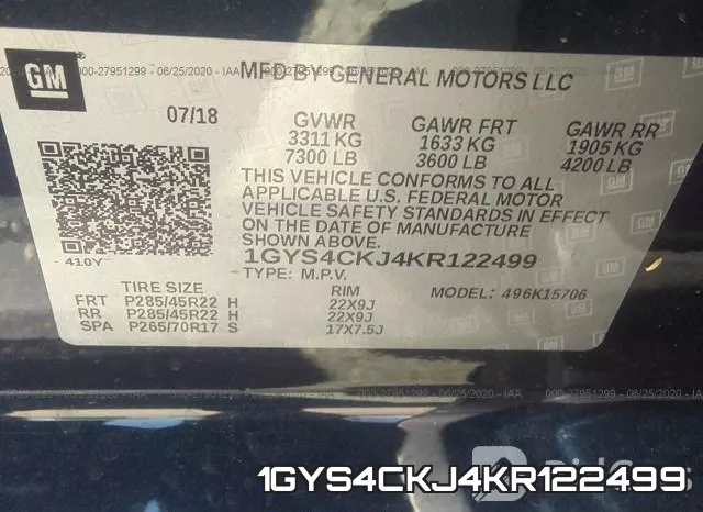1GYS4CKJ4KR122499 фото 10