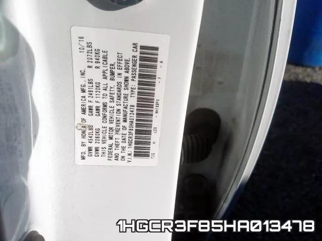 1HGCR3F85HA013478 фото 2