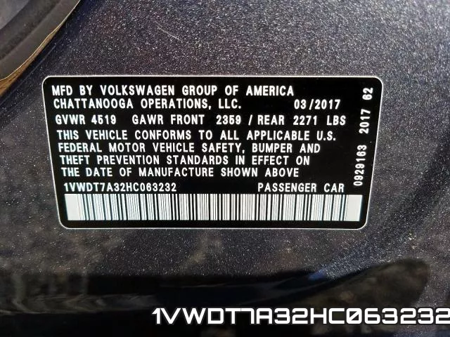 1VWDT7A32HC063232 фото 2