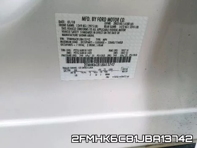 2FMHK6C81JBA13742 фото 2