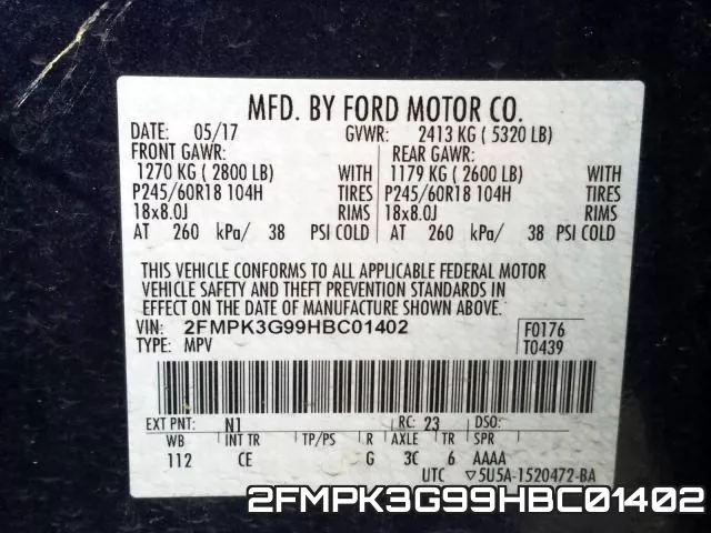 2FMPK3G99HBC01402 фото 2