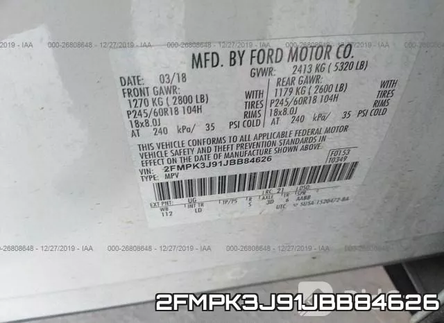 2FMPK3J91JBB84626 фото 10